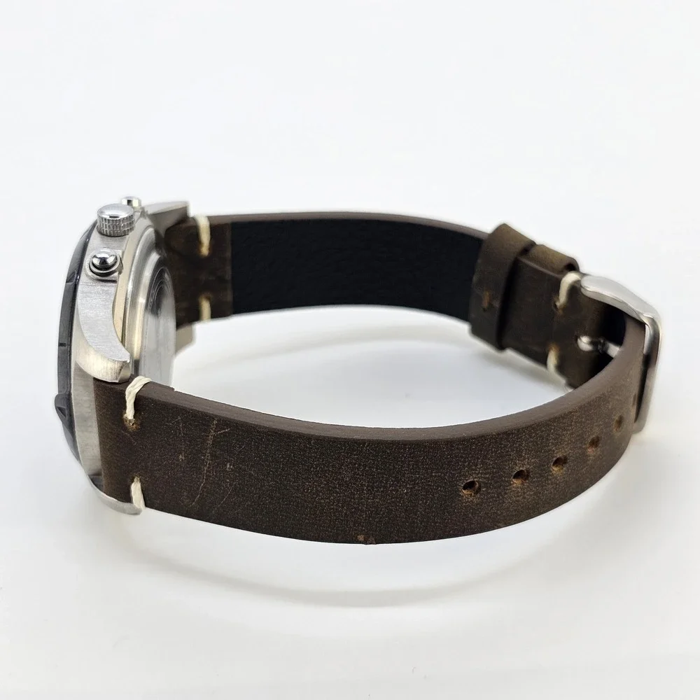 Timex Expedition Ana Dig Men Watch 38MM NEW Dark Brown Leather Bands New Battery